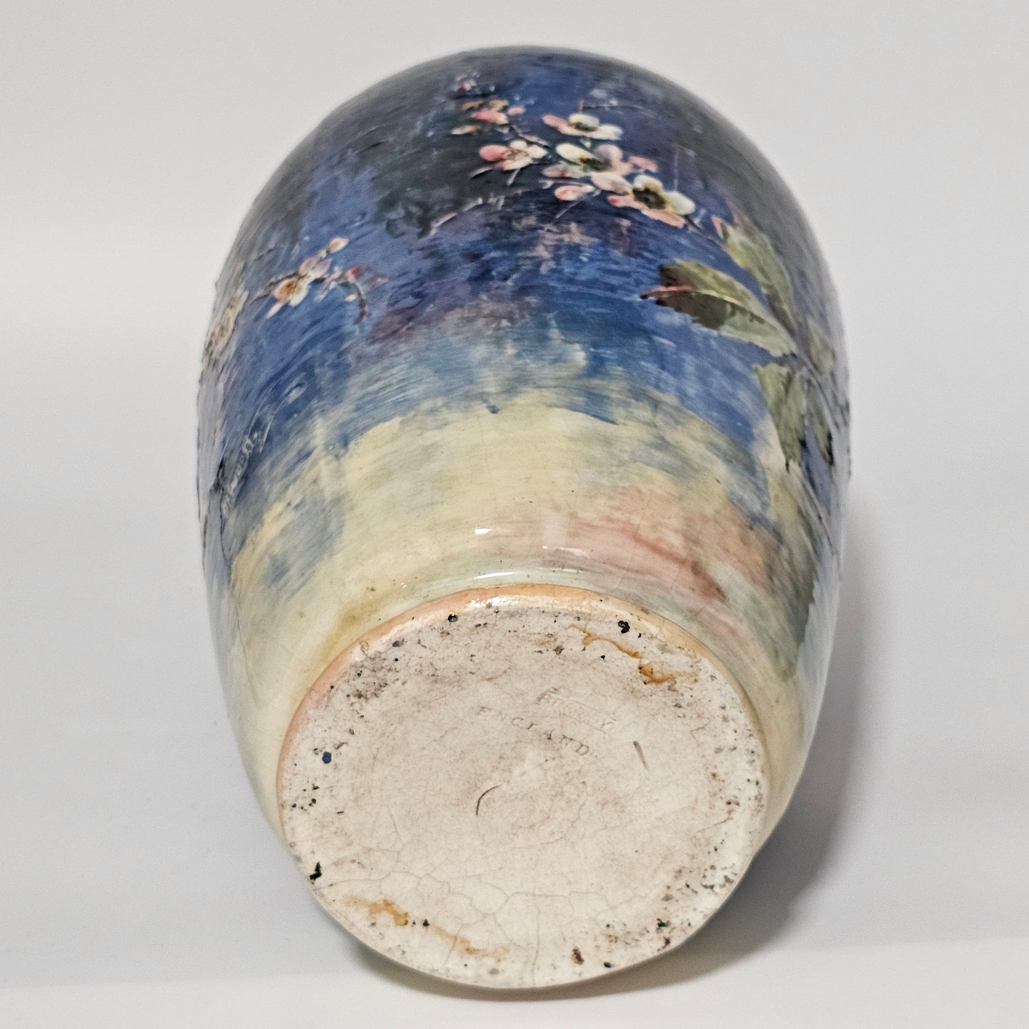 Exceptional Rare Large Bretby Art Pottery Impasto Floral Vase c1895 - Signed 'Trivett'