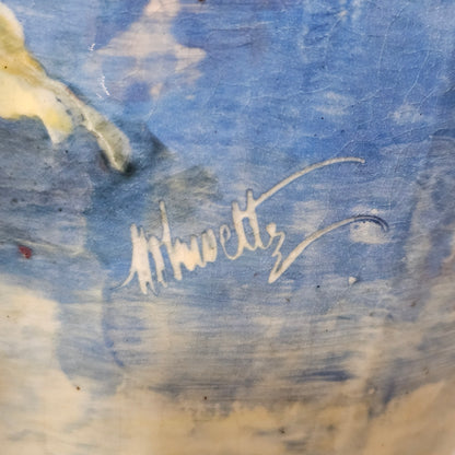 Exceptional Rare Large Bretby Art Pottery Impasto Floral Vase c1895 - Signed 'Trivett'