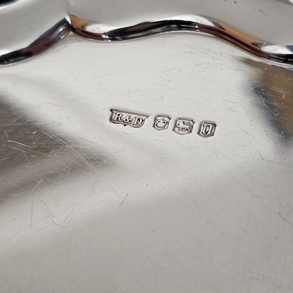 Hallmarked Sterling Silver 20.5cm Chippendale Salver on Feet Sheffield 1962