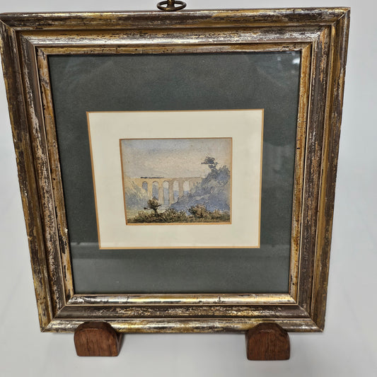 Delightful Miniature 19th century Watercolour - Preston Brook