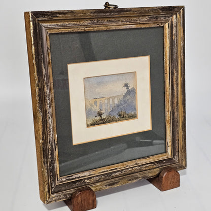 Delightful Miniature 19th century Watercolour - Preston Brook