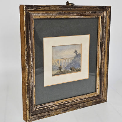 Delightful Miniature 19th century Watercolour - Preston Brook