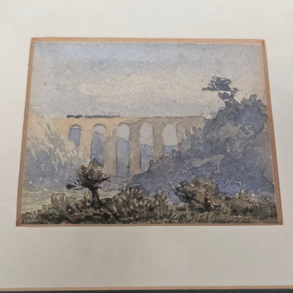 Delightful Miniature 19th century Watercolour - Preston Brook