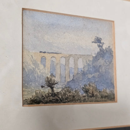 Delightful Miniature 19th century Watercolour - Preston Brook