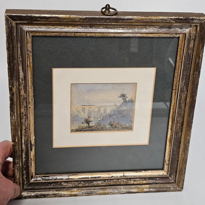 Delightful Miniature 19th century Watercolour - Preston Brook