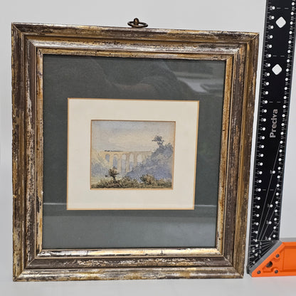 Delightful Miniature 19th century Watercolour - Preston Brook