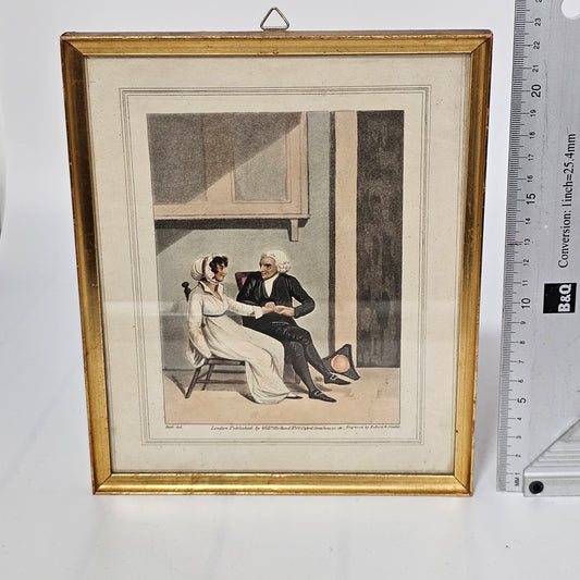 Delightful Regency Engraved Scene of a Courting Couple Published by William Holland (1757 - 1834)