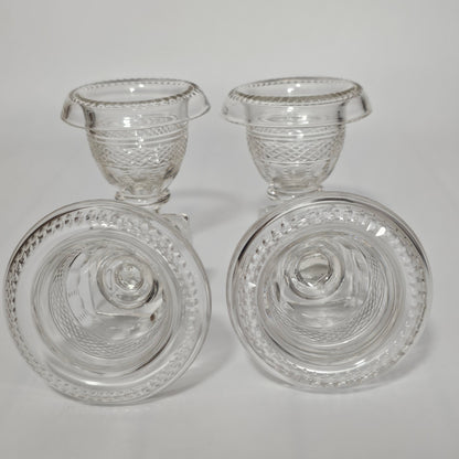 Beautiful Set of Four Late Regency/Mid 19thc Cut Glass Turnover Salts