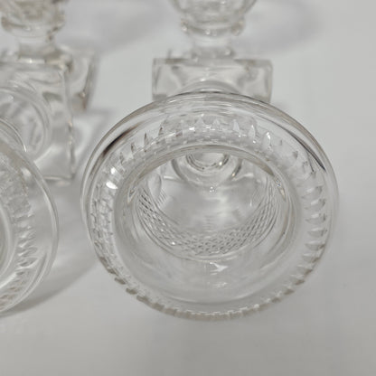 Beautiful Set of Four Late Regency/Mid 19thc Cut Glass Turnover Salts