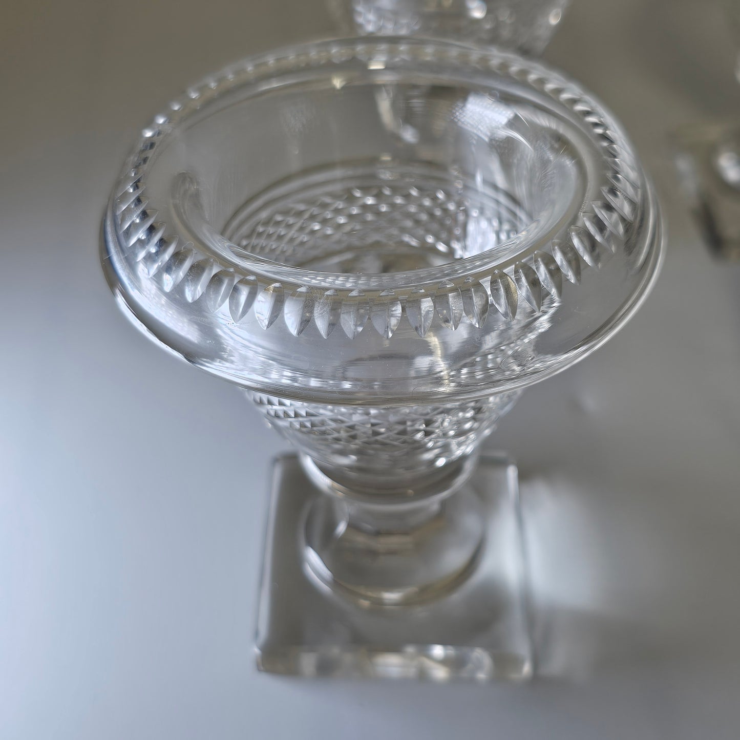 Beautiful Set of Four Late Regency/Mid 19thc Cut Glass Turnover Salts