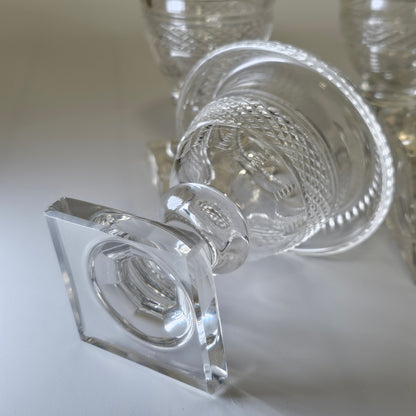 Beautiful Set of Four Late Regency/Mid 19thc Cut Glass Turnover Salts