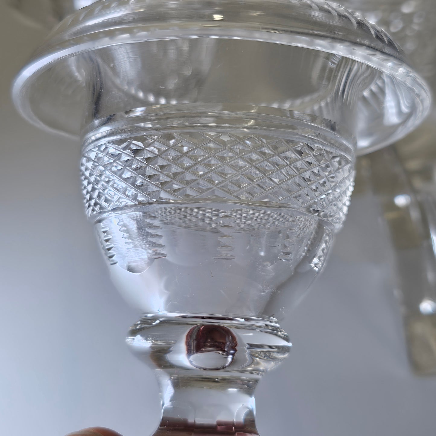 Beautiful Set of Four Late Regency/Mid 19thc Cut Glass Turnover Salts