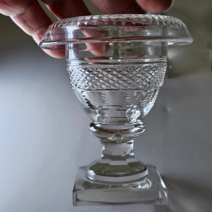 Beautiful Set of Four Late Regency/Mid 19thc Cut Glass Turnover Salts