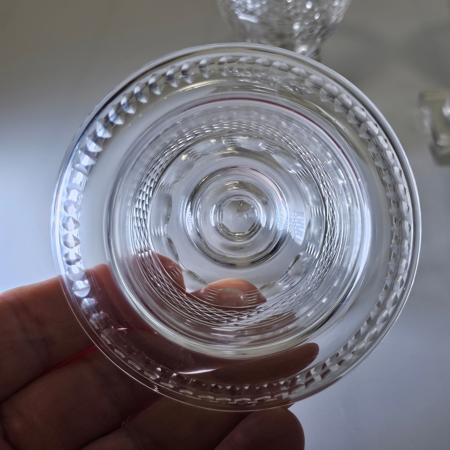 Beautiful Set of Four Late Regency/Mid 19thc Cut Glass Turnover Salts