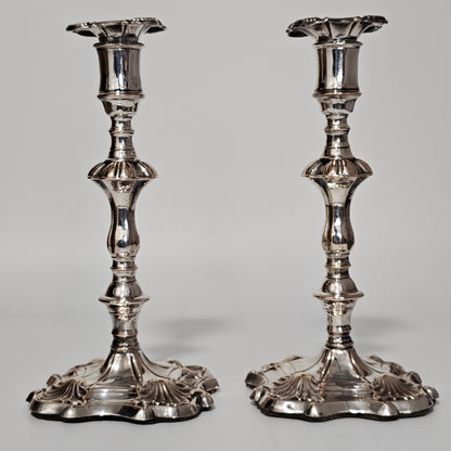 Early 19Th Century Old Sheffield Plate Candlesticks