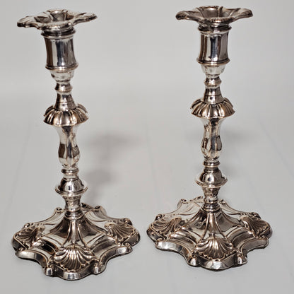 Early 19Th Century Old Sheffield Plate Candlesticks