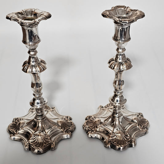 Early 19Th Century Old Sheffield Plate Candlesticks