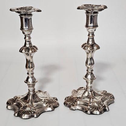 Early 19Th Century Old Sheffield Plate Candlesticks