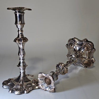 Early 19Th Century Old Sheffield Plate Candlesticks