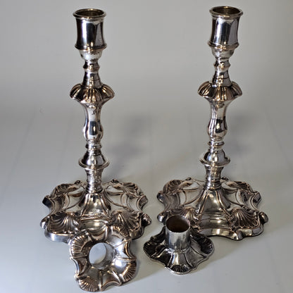 Early 19Th Century Old Sheffield Plate Candlesticks