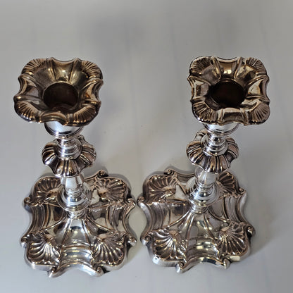 Early 19Th Century Old Sheffield Plate Candlesticks