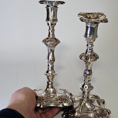 Early 19Th Century Old Sheffield Plate Candlesticks