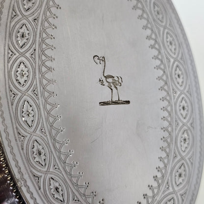 Superb Quality Elkington Oval Engraved Butter Dish , Cover & Liner c1880