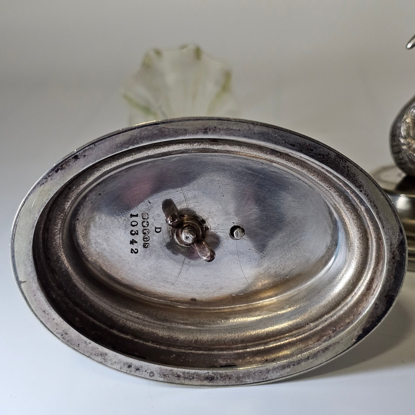 Unusual Pr Silver Plated Swan & Glass Epergnes c1880