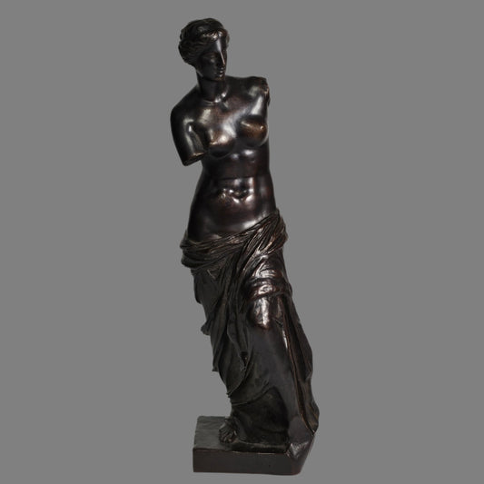 After The Antique, Bronze Figure Of The Venus De Milo Cast By Barbedienne 31cm