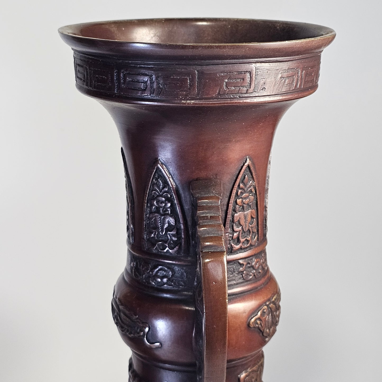 Japanese Meiji Period Bronze& Copper Vases c1900
