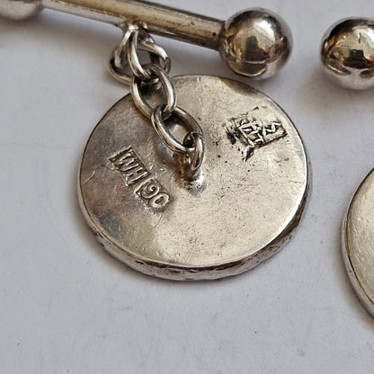Delightful Antique Chinese Silver Cufflinks Wang Hing