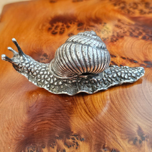 Vintage Solid Silver Scandinavian Snail Figure c1950s