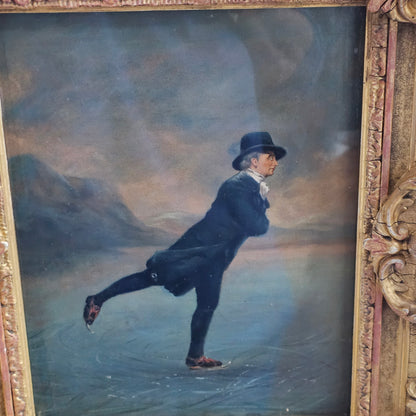 Antique Oil Painting The Skating Minister in the style of Henry Raeburn