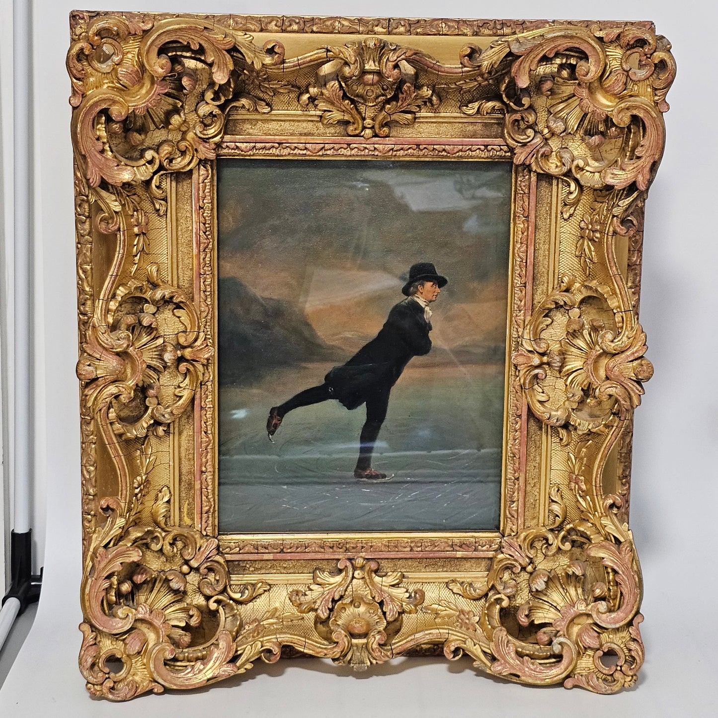 Antique Oil Painting The Skating Minister in the style of Henry Raeburn