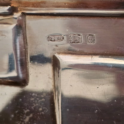 Very Fine and Unusual Silver Casket Modelled as a Coffer for Cigarettes c1941