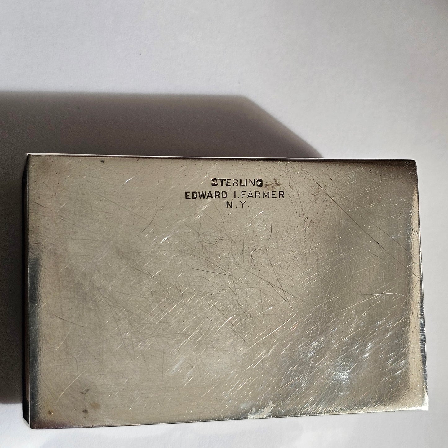 Fabulous Stg Silver & Enamelled Plaque Matchbox Holder - Edward I. Farmer, New York.