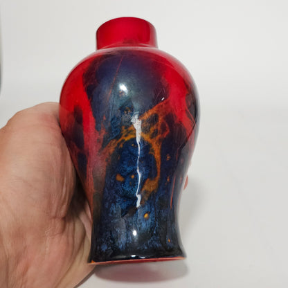 Royal Doulton England Sung Flambe Ware Vase Signed Fm (Fred Moore)