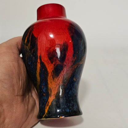 Royal Doulton England Sung Flambe Ware Vase Signed Fm (Fred Moore)