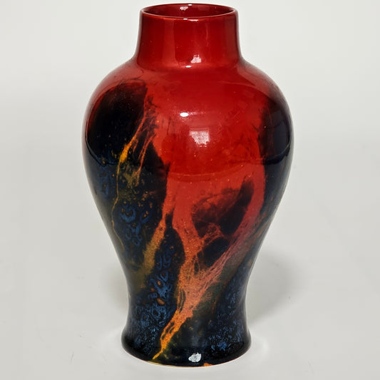 Royal Doulton England Sung Flambe Ware Vase Signed Fm (Fred Moore)