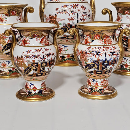 A Stunning 5-Piece Suite/Garniture Of Spode 967 Pattern Amphora Vases