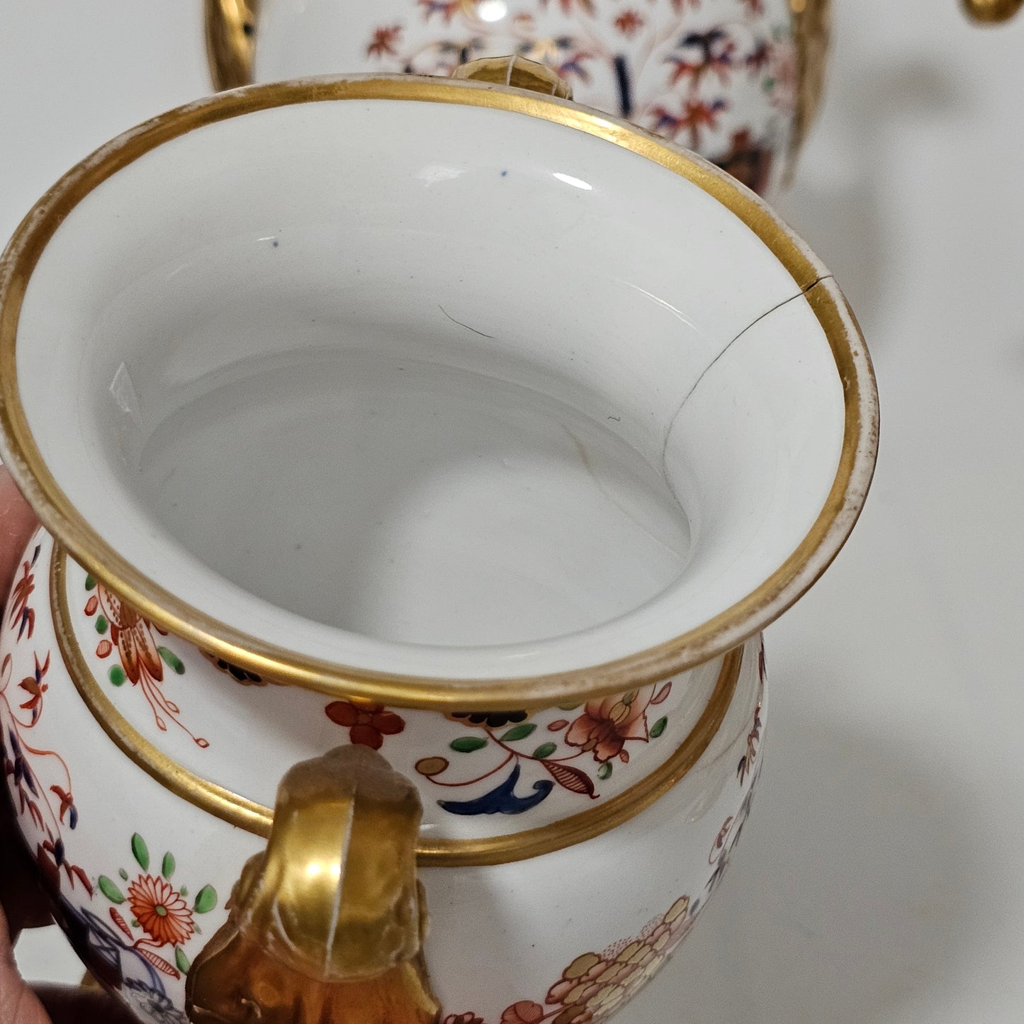 A Stunning 5-Piece Suite/Garniture Of Spode 967 Pattern Amphora Vases