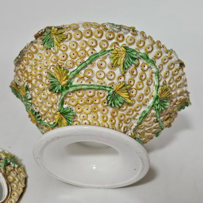 Spode Flower-encrusted Pot Pourri Bowl & Cover c1830