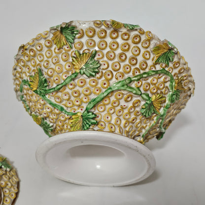 Spode Flower-encrusted Pot Pourri Bowl & Cover c1830