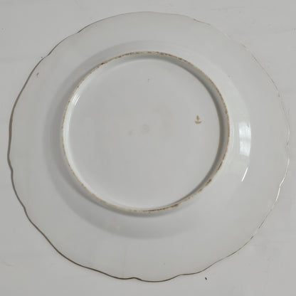 19thc Porcelain Plate Chelsea-Gold Anchor, Bird Pattern