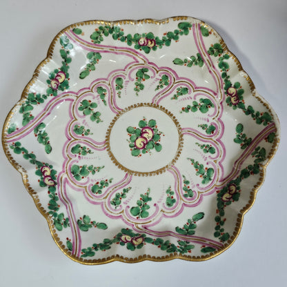 Rare 18thc Worcester Hexagonal Teapot Stand