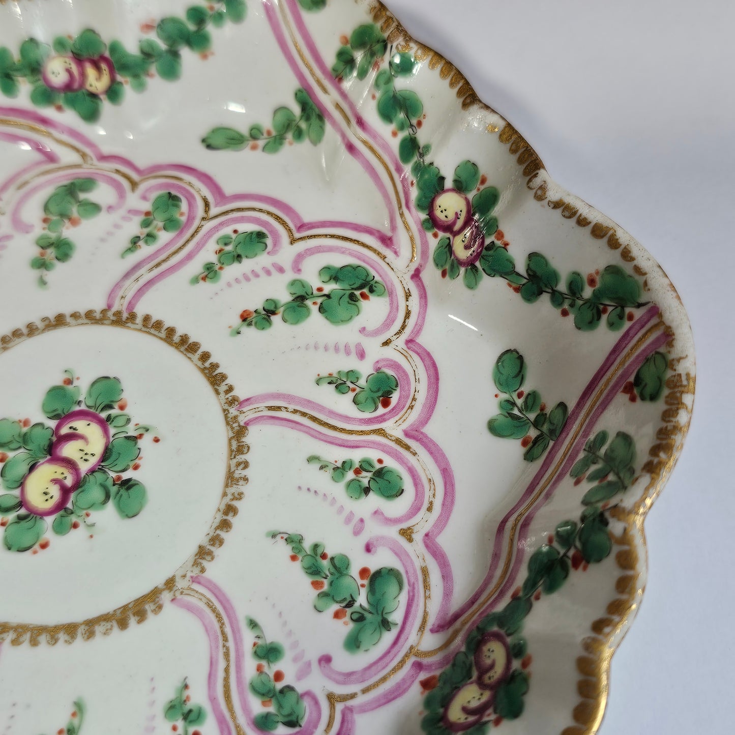 Rare 18thc Worcester Hexagonal Teapot Stand