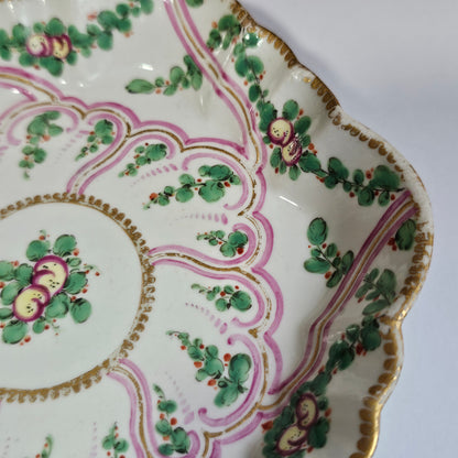 Rare 18thc Worcester Hexagonal Teapot Stand