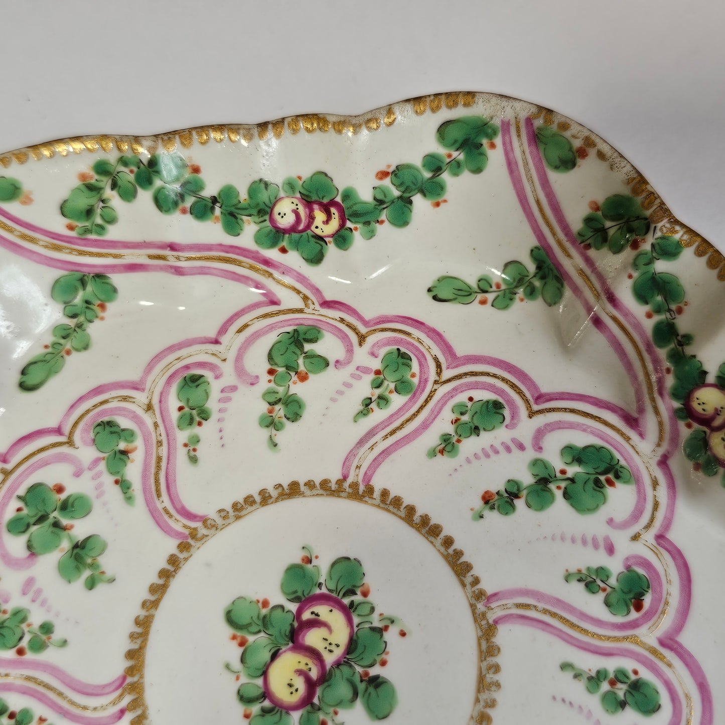 Rare 18thc Worcester Hexagonal Teapot Stand