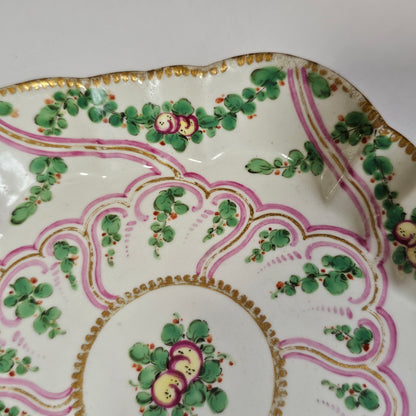 Rare 18thc Worcester Hexagonal Teapot Stand