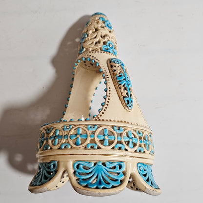 A Rare Reticulated Hungarian Zsolnay Pecs Pottery Basket C1885-1887